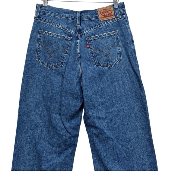 Levi's High Waist Wide Straight Leg Distressed Jeans Size 30 - Picture 5 of 7
